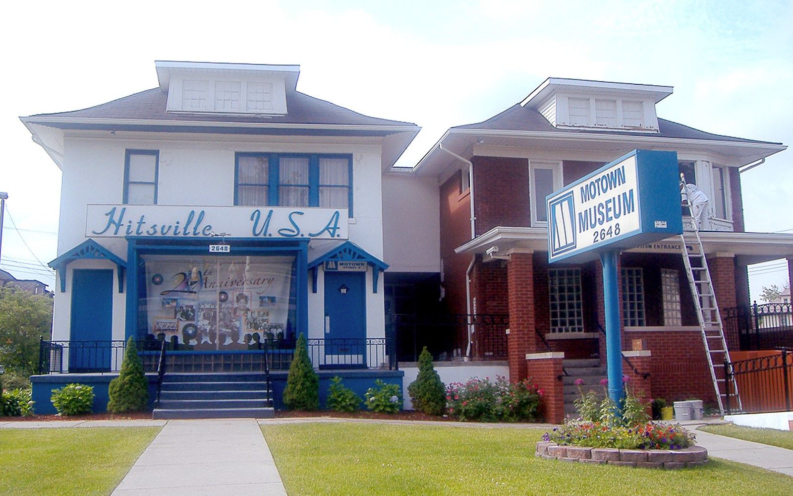 Hitsville U.S.A. building and adjacent brick house forming the Motown Museum